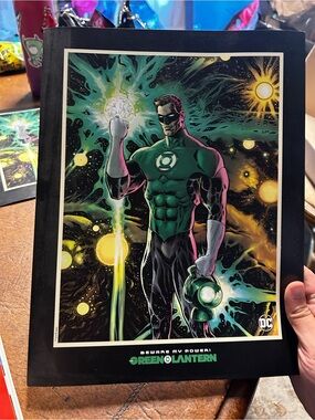 DC Green Lantern Poster — Green, Black, Yellow Artwork